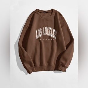 SHEIN Los Angeles Crew Neck